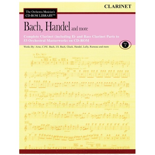 Bach Handel and More Clarinet CD Rom Lib V10 (CD-Rom Only)