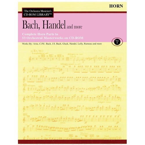 Bach Handel and More Horn CD Rom Lib V10 (CD-Rom Only)