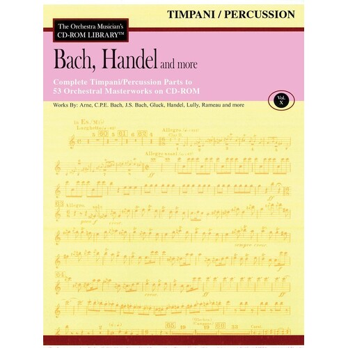 Bach Handel and More Timpani CD Rom Lib V10 (CD-Rom Only)