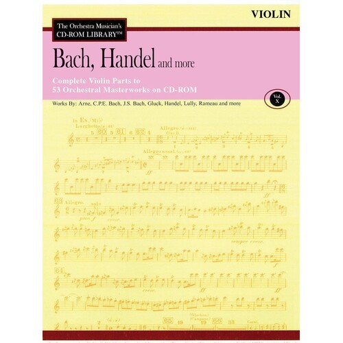 Bach Handel and More Violin CD Rom Lib V10 (CD-Rom Only)