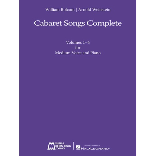 Bolcom - Cabaret Songs Complete Vol 1-4 Medium Voice Softcover Book (Vocal)