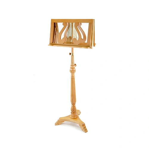 Double Tray Victoria Music Stand in Beechwood with Adjustable Height and Tilt