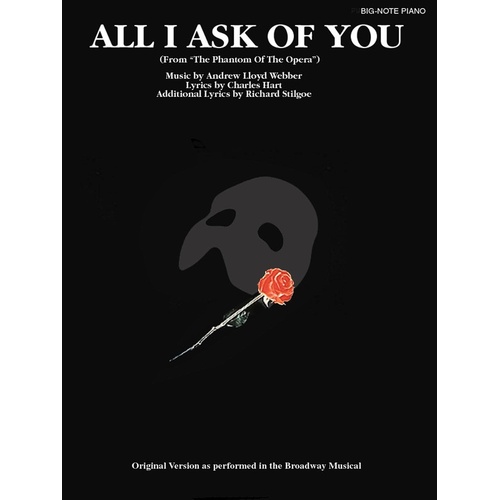 All I Ask Of You Big Note Piano (Sheet Music)