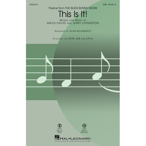 This Is It! SAB (Octavo)