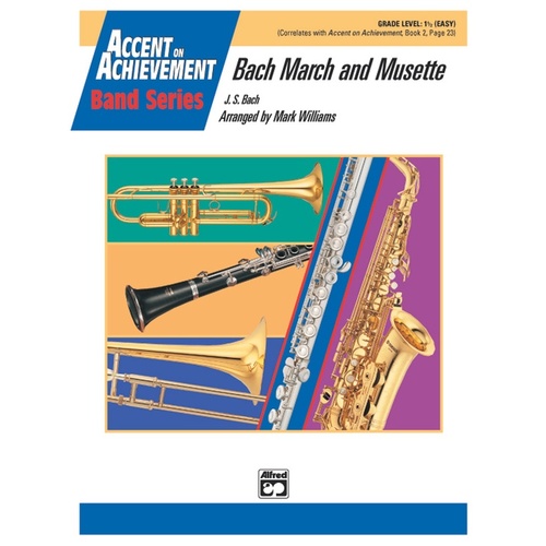 Bach March and Musette Concert Band Sheet Music Grade 1.5