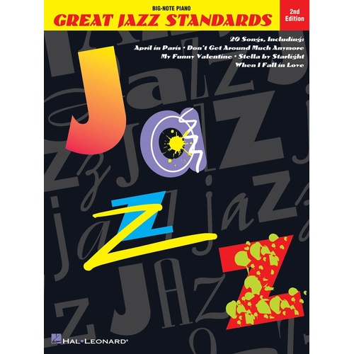 Great Jazz Standards Big Note Piano (Softcover Book)