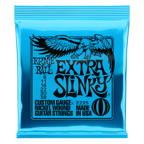 Ernie Ball Extra Slinky Nickel Wound Electric Guitar String, 8-38 Gauge