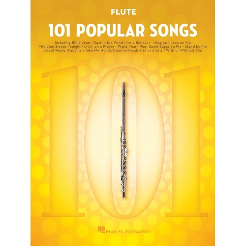 101 Popular Songs for Flute - Hal Leonard, 128 Pages, Woodwind Instrumental Folio