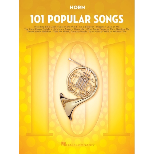 101 Popular Songs For Horn (Softcover Book)