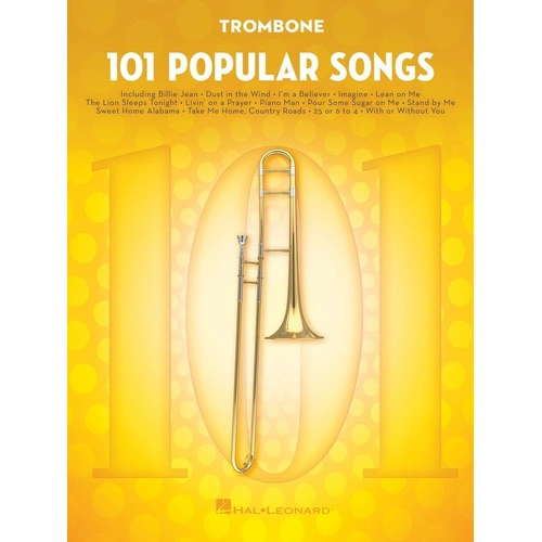 101 Popular Songs for Trombone - Hal Leonard, 128 Pages, Brass Instrumental Folio