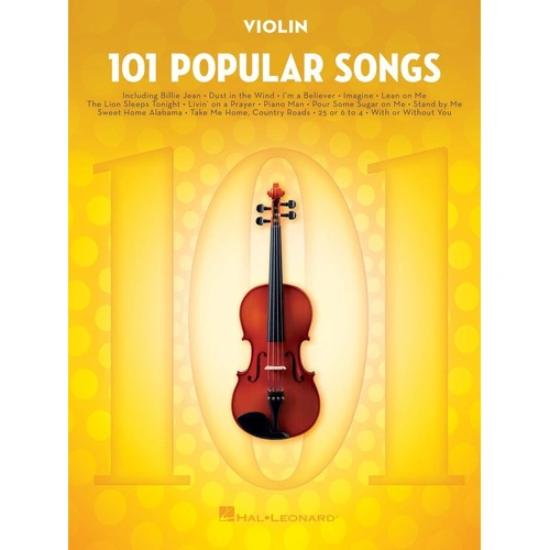 101 Popular Songs for Violin by Hal Leonard, 128 Pages, 101 Instrumental Folios