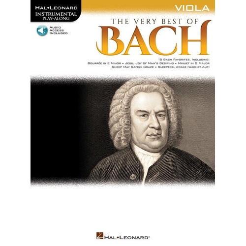 Very Best of Bach for Viola - 15 Selections with Online Demo and Backing Tracks