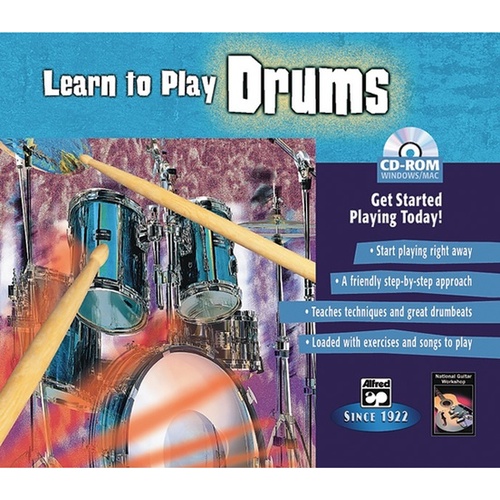 Learn To Play Drums CD Rom Jewel Case