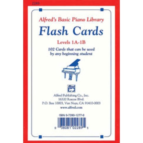 Alfred's Basic Piano Library Flash Cards Levels 1A & 1B