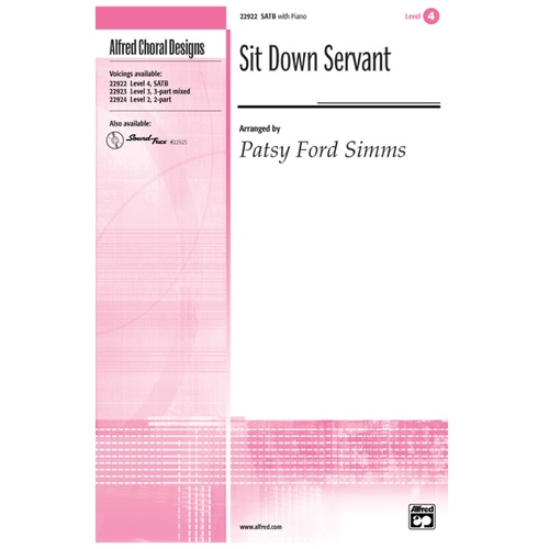Sit Down Servant SATB/Piano Level 4 Choral Sheet Music