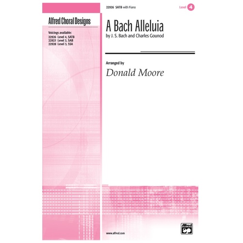 Bach Alleluia SATB/Piano Level 4 Choral Sheet Music