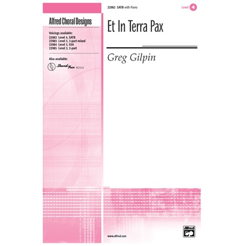 Et In Terra Pax SATB/Piano Level 4