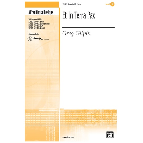 Et In Terra Pax 2 Part/Piano Level 2