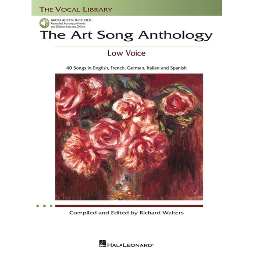 Art Song Anthology Low Voice Book/Online Audio (Softcover Book/Online Audio)