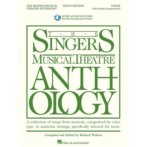 Singer's Musical Theatre Anthology - Teen's Edition Tenor Voice Book