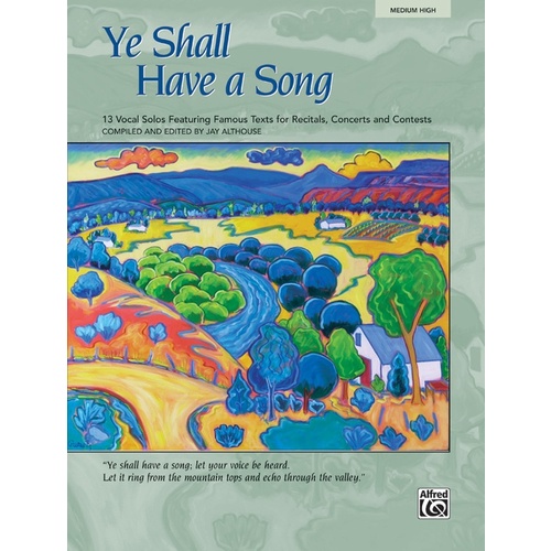 Ye Shall Have a Song Vocal Sheet Music for Medium-High Voice