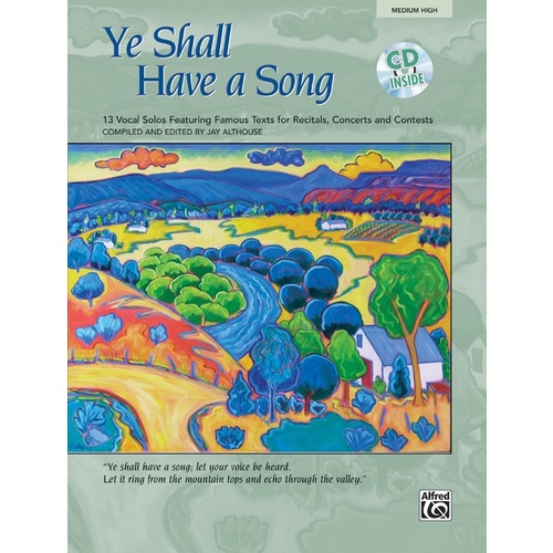 Ye Shall Have a Song Medium-High Voice Vocal Sheet Music Book/CD