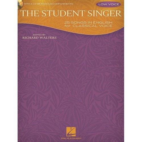 The Student Singer BK/CD Low Voice by Hal Leonard - Vocal Collection for Progressing Students