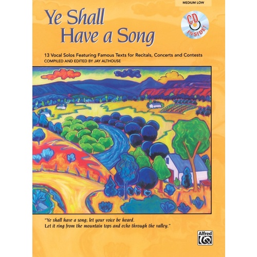 Ye Shall Have a Song Medium-Low Voice Book with CD