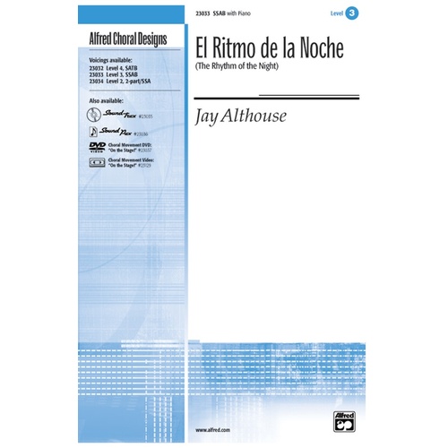 El Ritmo De La Noche SSAB/Piano Level 3
