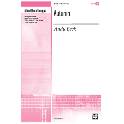 Autumn SATB Choral Sheet Music Level 3