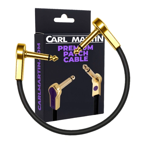 Carl Martin Gold-Plated 15cm Premium Flat Patch Cable for Guitar Pedalboards