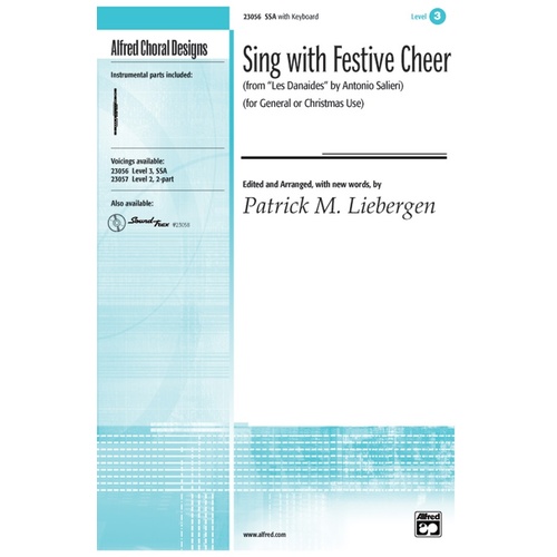 Sing With Festive Cheer SSA/PNO/Optional Flutes Choral Sheet Music