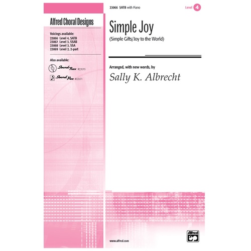 Simple Joy SATB Piano Level 4 Choral Sheet Music