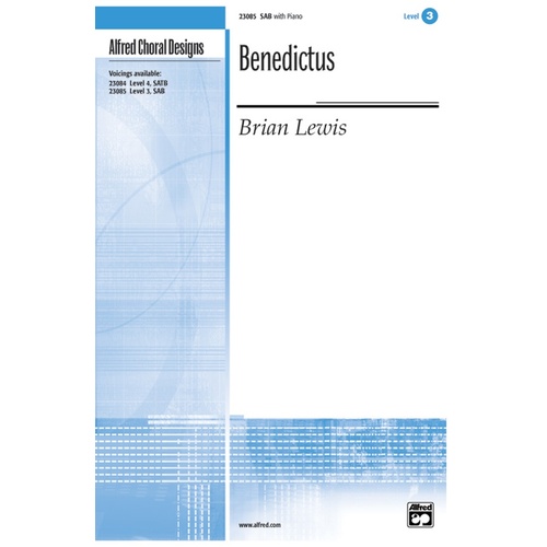 Benedictus SAB/Piano Level 3 Choral Sheet Music