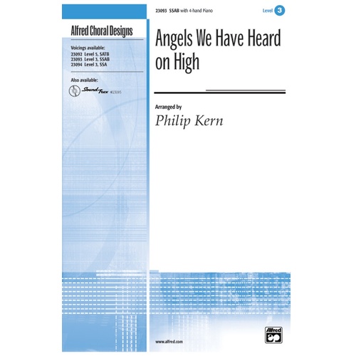 Angels We Have Heard on High SSAB/PD Level 5 Choral Sheet Music