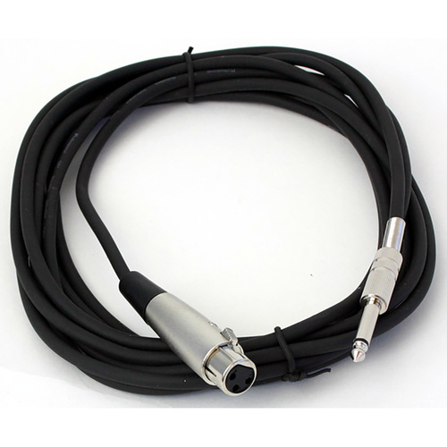 5.8mm Mic Cable XLR(f) to Jack 17ft with Noise Reducing PVC Shield