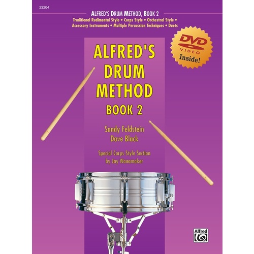 Alfreds Drum Method Book 2 Book/DVD Bind