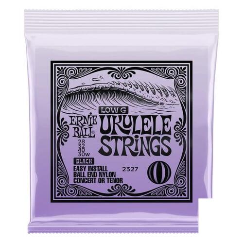 Ernie Ball Concert & Tenor Nylon Ball End Ukulele Strings Wound G - Black