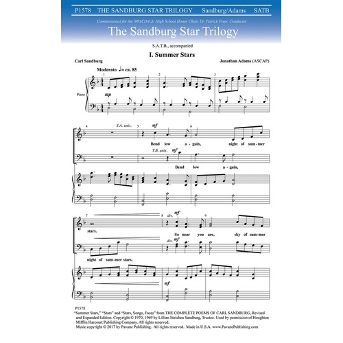 Sandburg Trilogy SATB (Octavo)