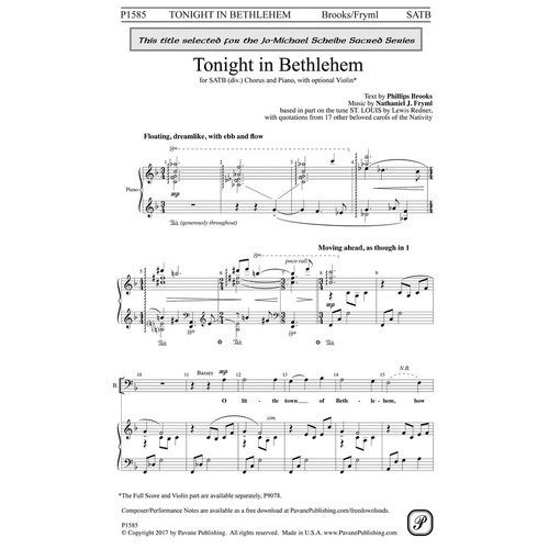 Tonight In Bethlehem SATB (Octavo)