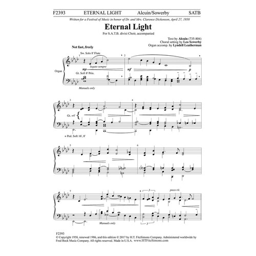 Eternal Light SATB (Octavo)