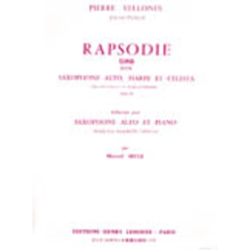 Vellones - Rapsodie Alto Sax/Piano (Softcover Book)