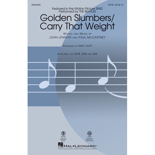 Golden Slumbers/Carry That Weight SATB 