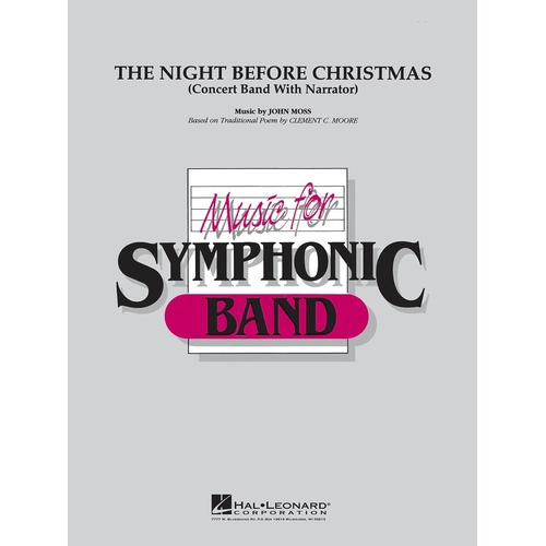 Night Before Christmas Concert Band With Narration (Music Score/Parts)