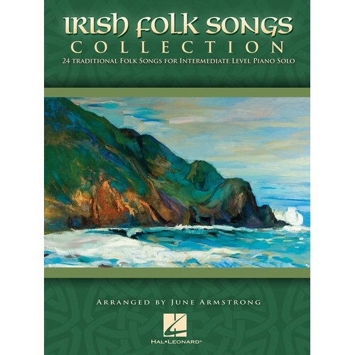 Irish Folk Songs Collection for Piano Solo by Hal Leonard, 48 Pages, Intermediate Level, Includes 24 Traditional Irish Songs and Map of Ireland