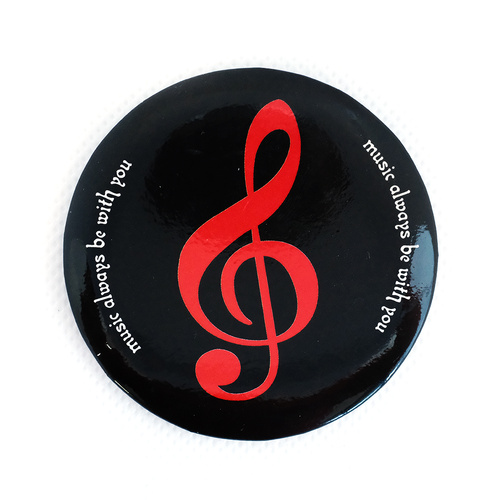 Black Badge with Red Clef