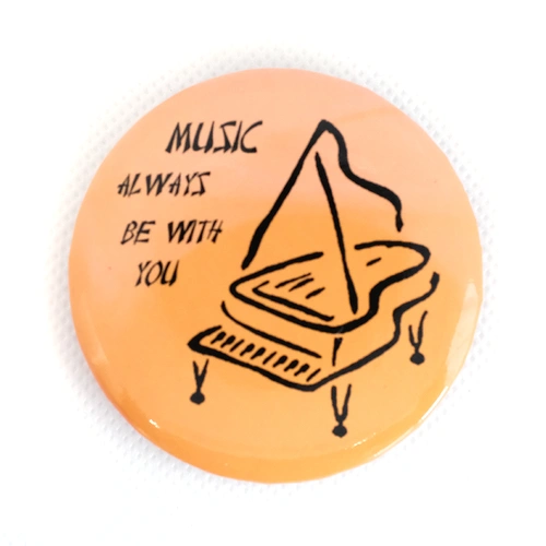 Yellow Badge with Piano