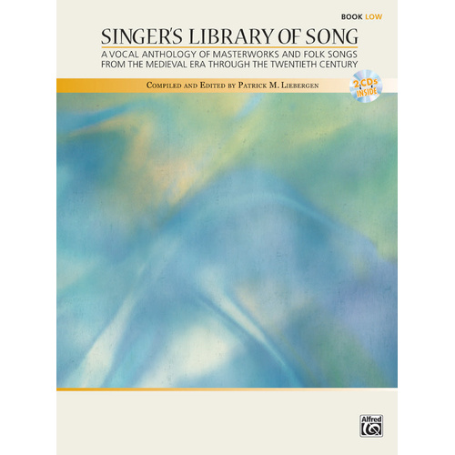 Singer's Library of Song Low Voice Book/CD - 37 Songs, 200 Pages, Multilingual Texts, IPA Pronunciation Guides, Optional Accompaniment CD