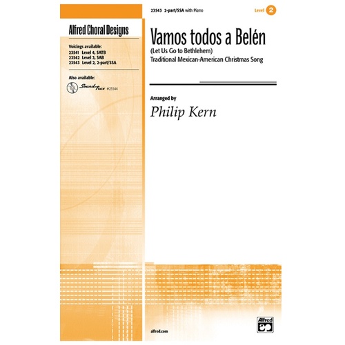 Vamos Todos a Belen 2 PT/SSA Piano Choral Sheet Music