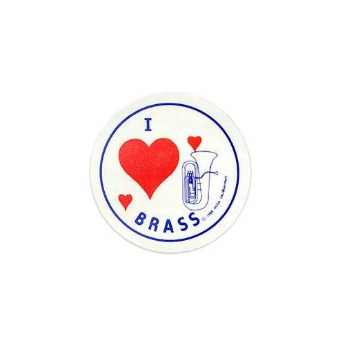 Stickers (Pack of 10)  I Love Brass
